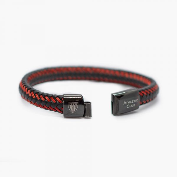 Pulsera de Cuero Trenzado, Cierre de Acero Cromado - Imagen 2