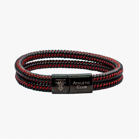 Pulsera de Cuero Trenzado, Cierre de Acero Cromado
