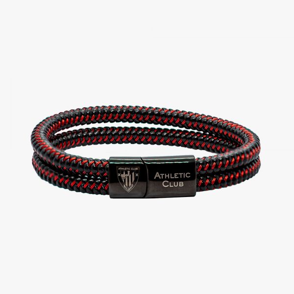 Pulsera de Cuero Trenzado, Cierre de Acero Cromado