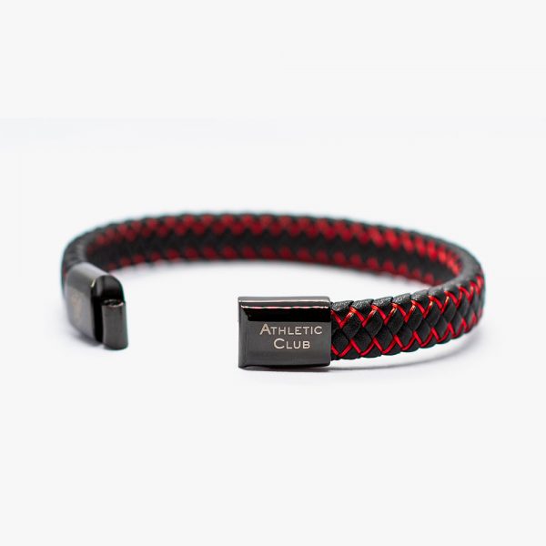 Pulsera de Cuero Trenzado, Cierre de Acero Cromado - Imagen 2