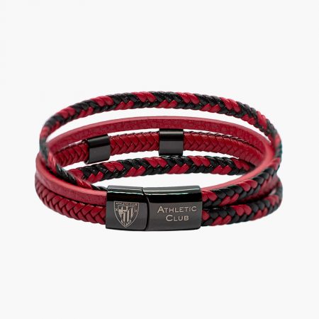 Pulsera de Cuero Trenzado rojo, Cierre de seguridad