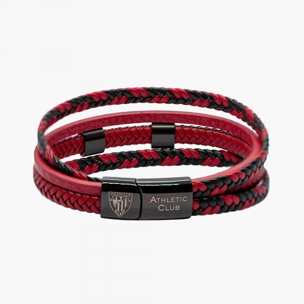 Pulsera de Cuero Trenzado rojo, Cierre de seguridad