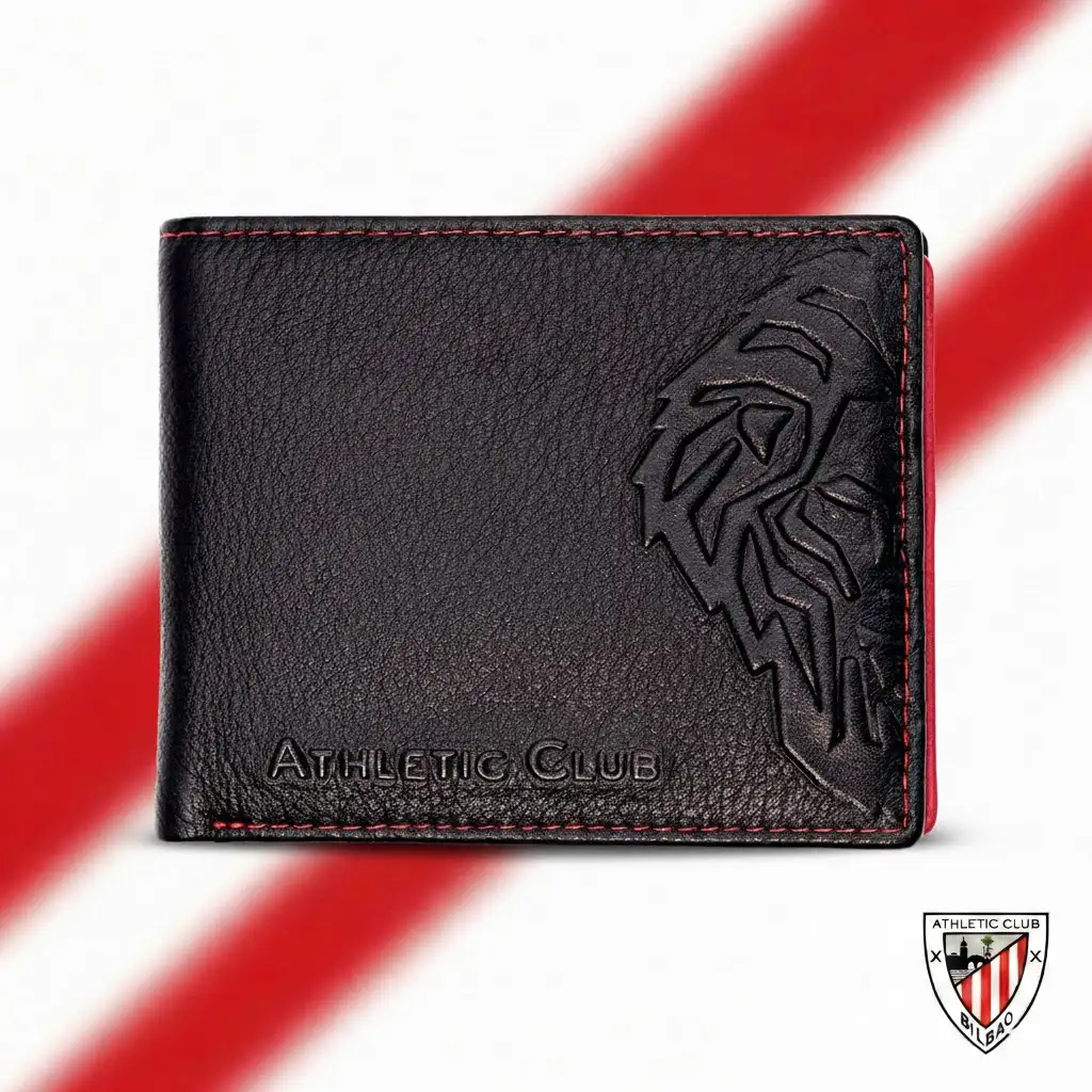 Billetera Americana de Piel, Diseño León Athletic Club Bilbao