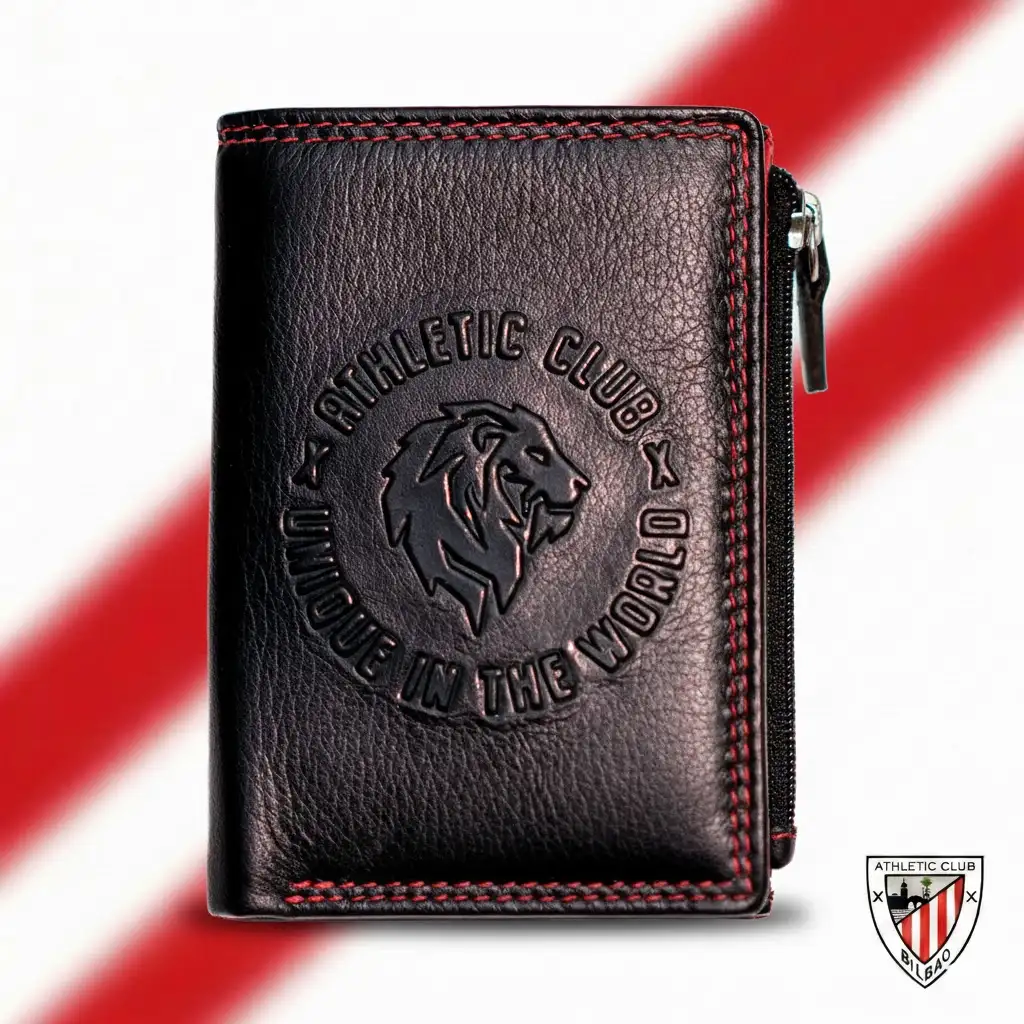 Tarjetero con Monedero, Diseño Unique in The World Athletic Club Bilbao