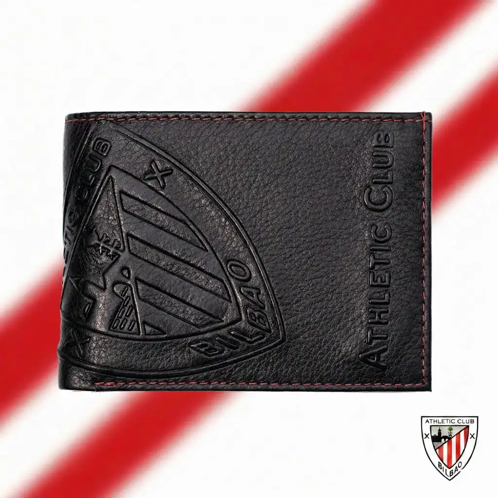 Billetera Americana de Piel, Diseño Escudo Athletic Club Bilbao