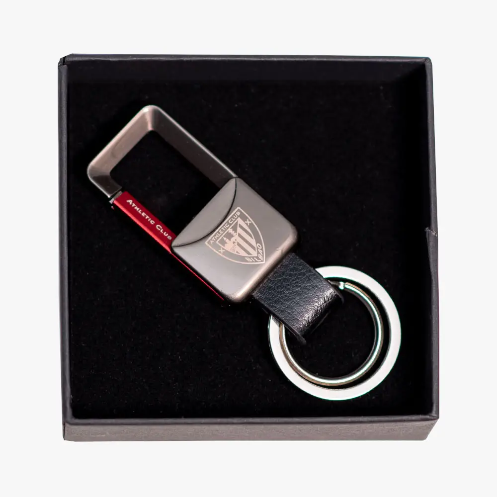 Llavero mosquetón acero y piel Athletic Club Bilbao - Imagen 3