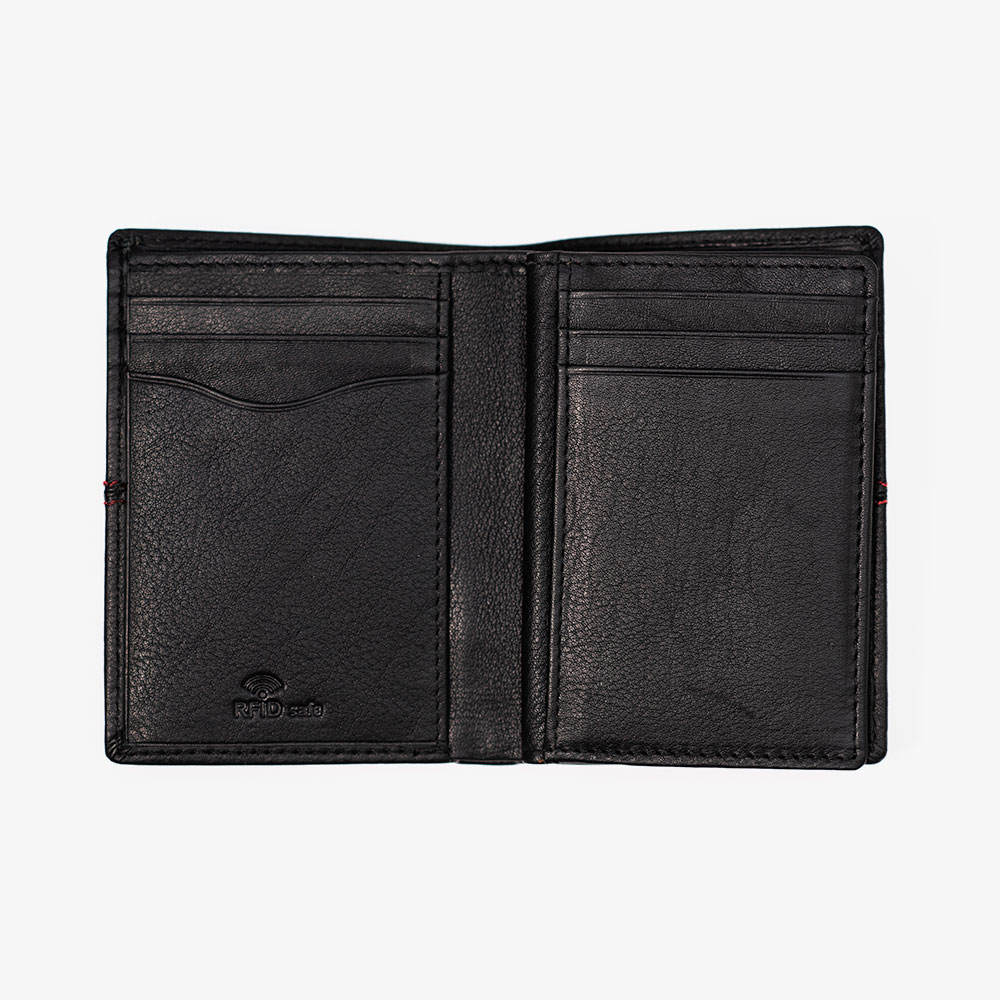 Billetera Clásica de Piel, Diseño Letras Metálicas - Imagen 2