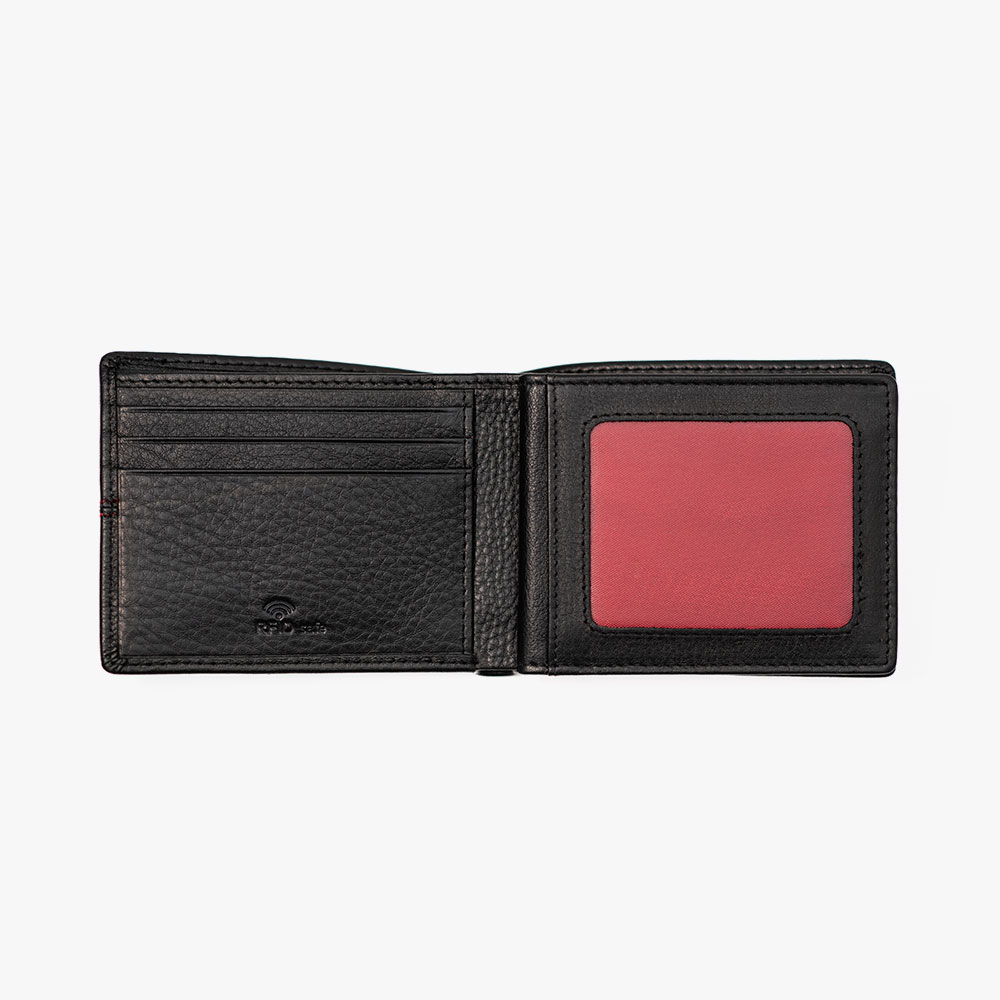 Billetera Americana de Piel, Diseño Letras Metálicas - Imagen 3