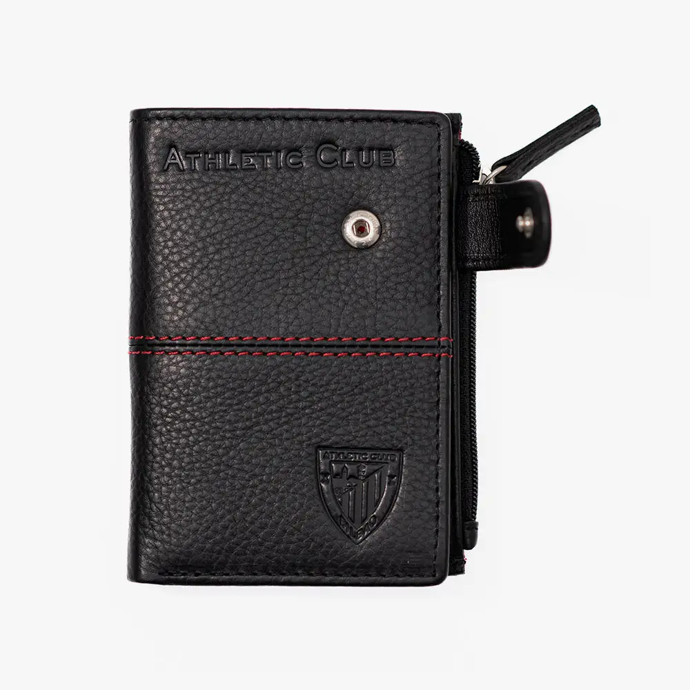 Tarjetero Monedero de Piel, Diseño Nombre y Escudo Athletic Club Bilbao - Imagen 3