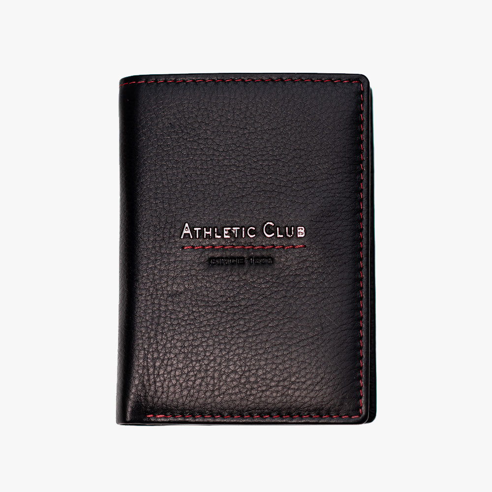 Billetera Clásica de Piel, Diseño Letras Metálicas