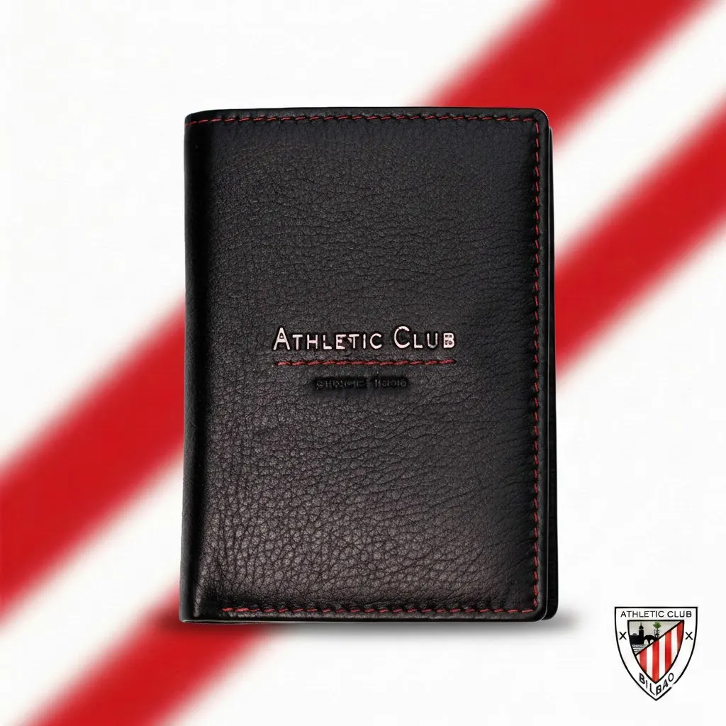 Billetera con Monedero, Diseño Letras Metálicas Athletic Club Bilbao