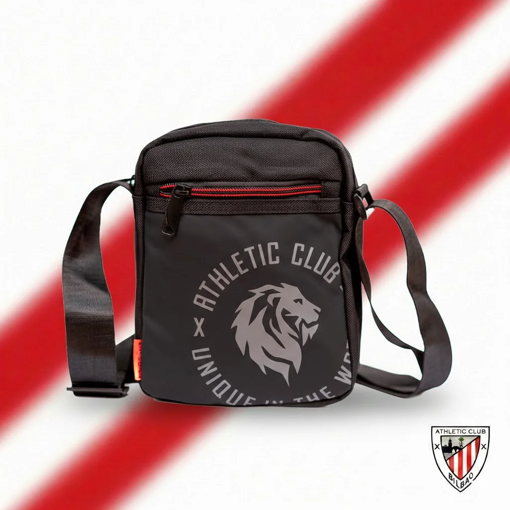 Bolso Bandolera deportivo negro Athletic Club Bilbao