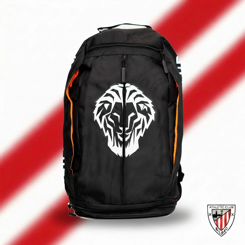 Mochila + Bolsa de deporte Negra Athletic Club Bilbao