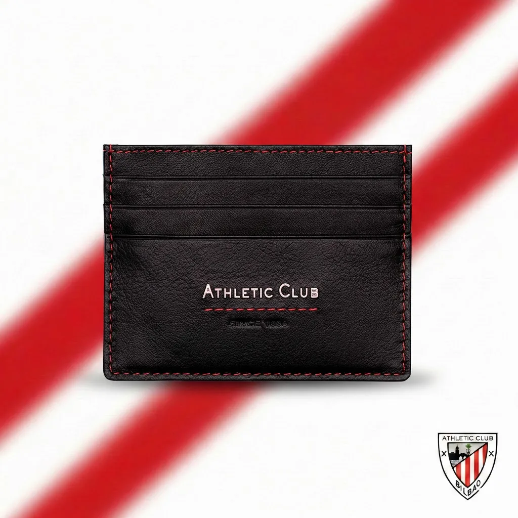 Tarjetero de Piel, Diseño Letras Metálicas Athletic Club Bilbao