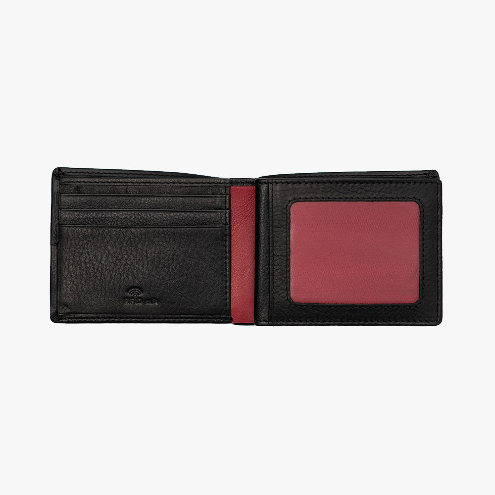 Billetera Americana de Piel, Diseño Costura - Imagen 3