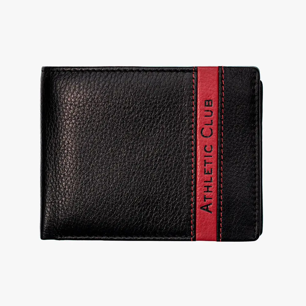 Billetera Americana con Monedero, Diseño Franja roja Athletic Club Bilbao - Imagen 2