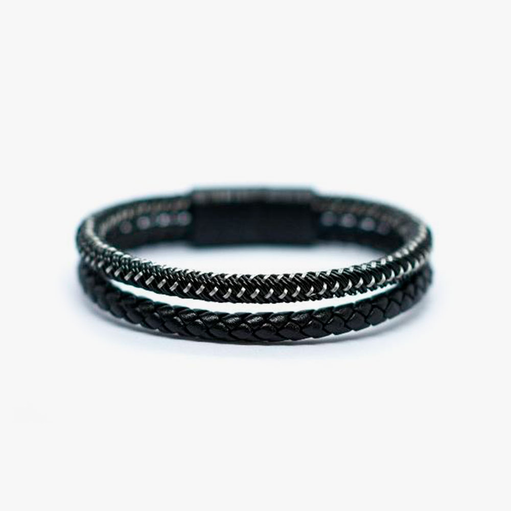 Pulsera de Piel Trenzada Con Filigrana Plata Athletic Club Bilbao - Imagen 3