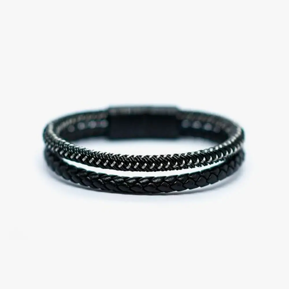 Pulsera de Piel Trenzada Con Filigrana Plata Athletic Club Bilbao - Imagen 3