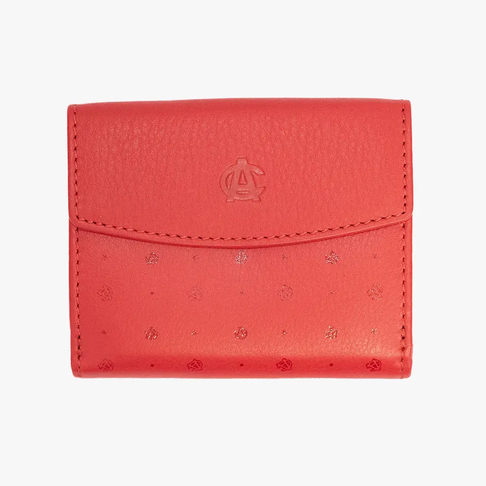 Cartera de piel roja, monedero cierre botón, Athletic Club Bilbao - Imagen 2