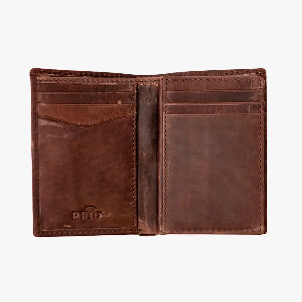 Billetera Clásica de Piel, Diseño AC Marrón, Athletic Club Bilbao - Imagen 4