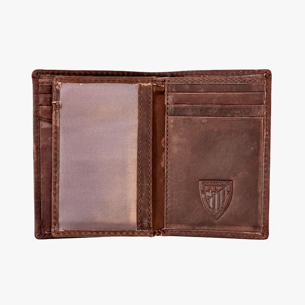Billetera Clásica de Piel, Diseño AC Marrón, Athletic Club Bilbao - Imagen 5