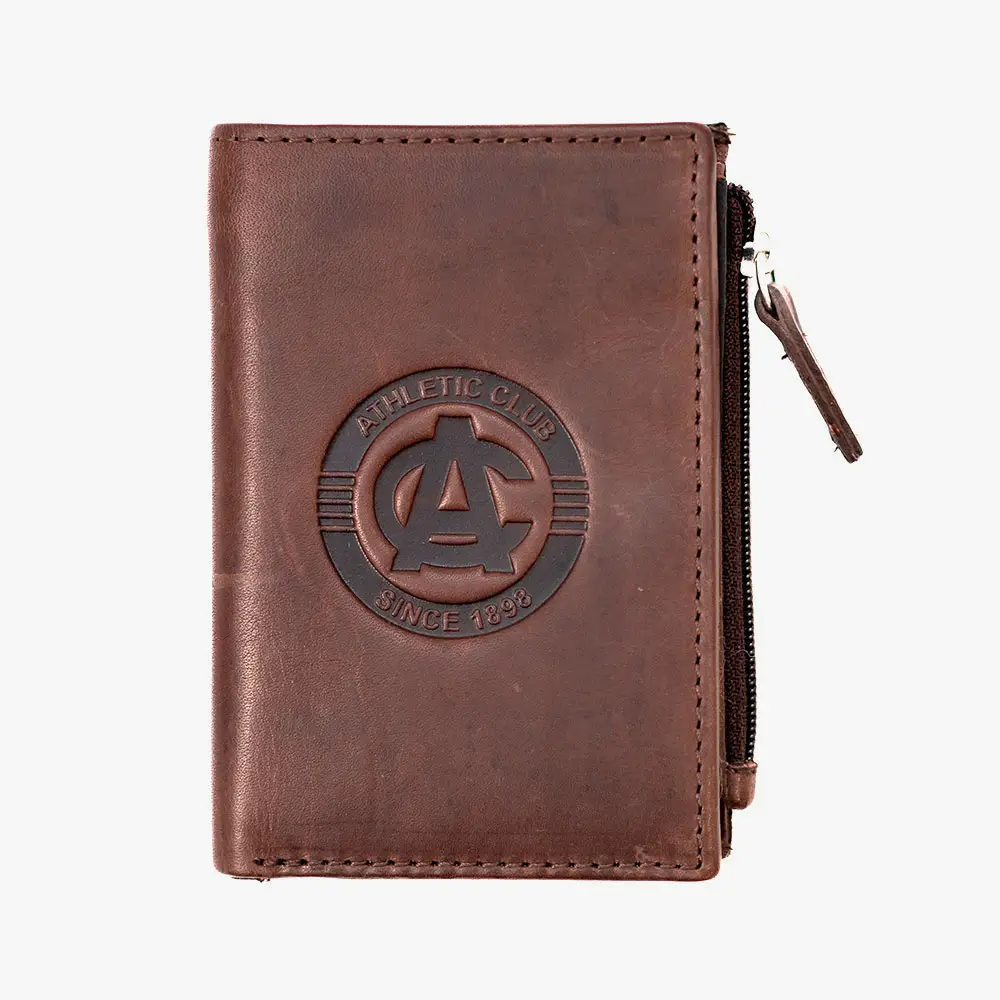 Tarjetero con Monedero Piel Marrón, Diseño AC Athletic Club Bilbao - Imagen 2