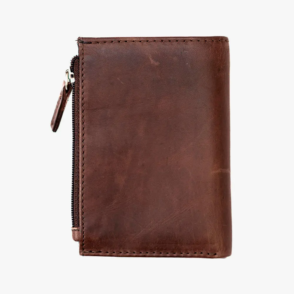 Tarjetero con Monedero Piel Marrón, Diseño AC Athletic Club Bilbao - Imagen 3