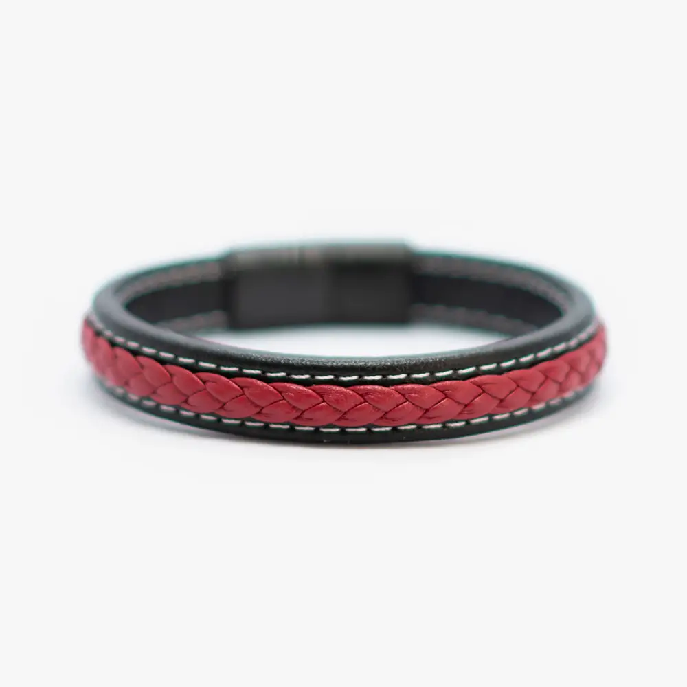 Pulsera de Piel Trenzada Roja, Atlético de Madrid - Imagen 3