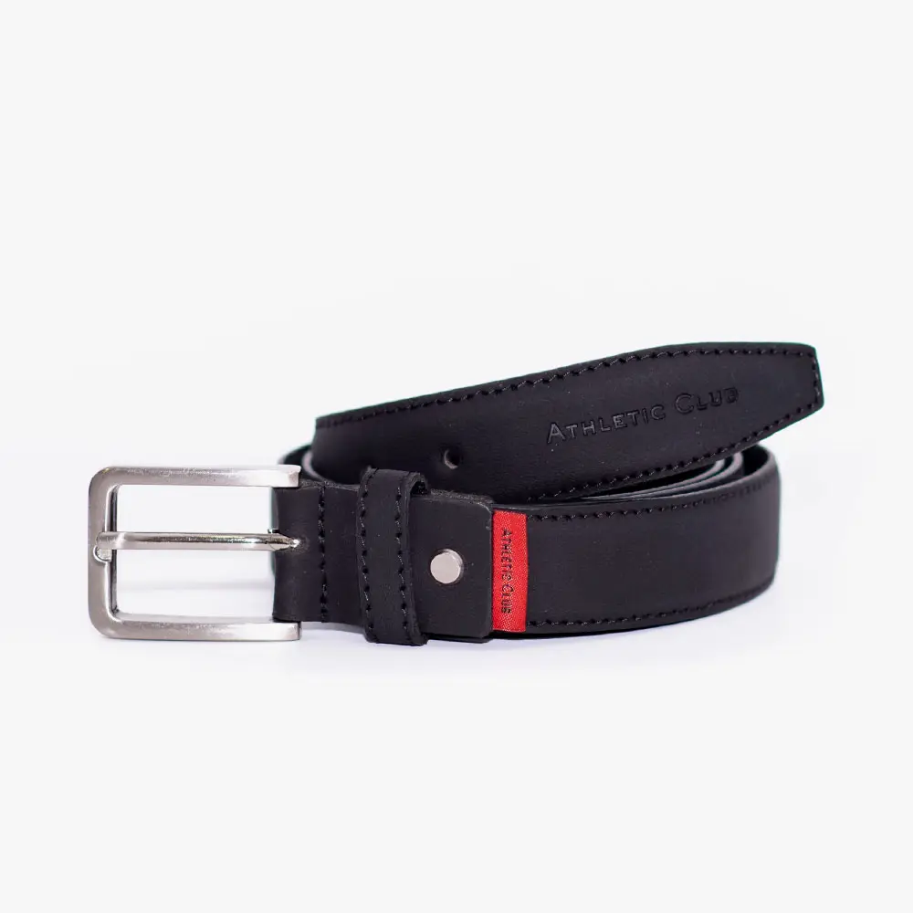 Cinturón de piel negro clásico, Athletic Club Bilbao